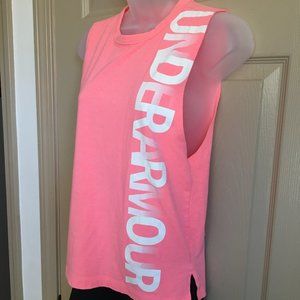 UnderArmour HEATGEAR Loose Pink Muscle Tank, XS